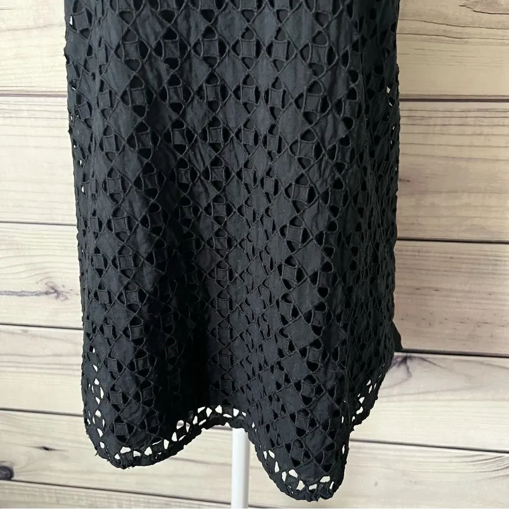 Athleta Black Dunes Eyelet Tank Top
